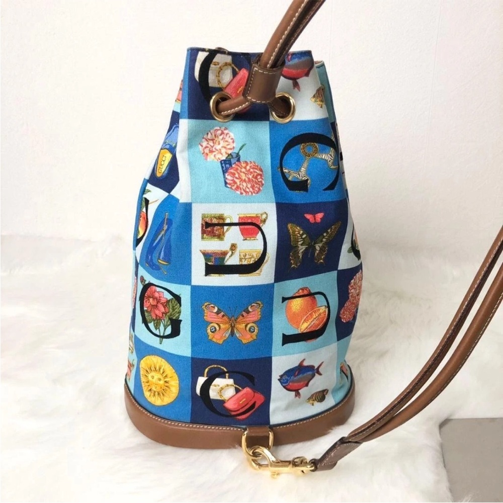 Gucci Blue Patterned Women's Backpack - image 2